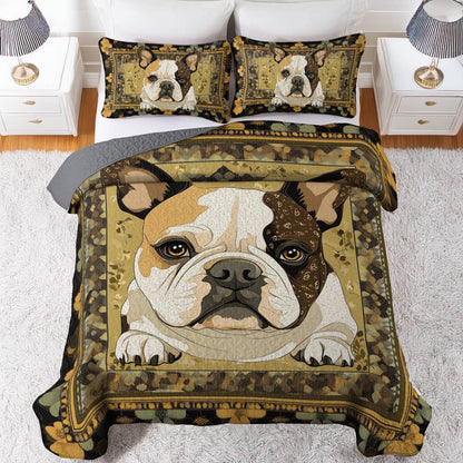 Shineful All Season Quilt 3-Piece Set Bulldog Bliss
