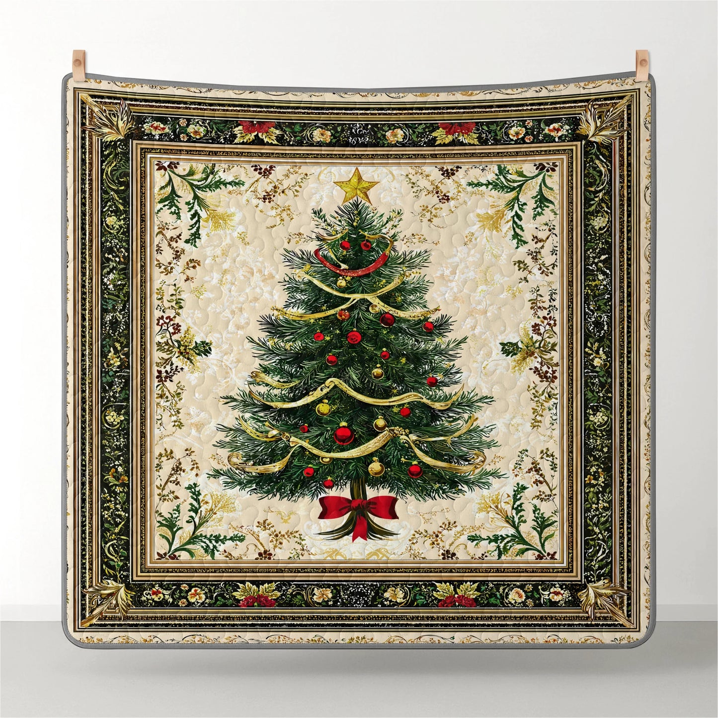 Shineful Quilt 3-Piece Set Classic Christmas Tree