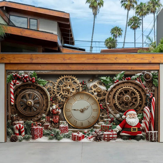 Shineful Garage Door Banner Decoration - Steampunk Countdown