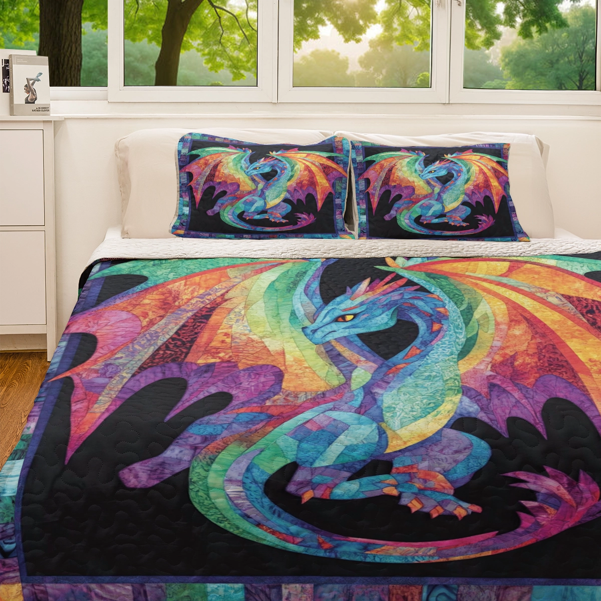 Shineful All Season Quilt 3-Piece Set - Celestial Dragon Dream