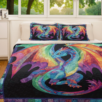 Shineful All Season Quilt 3-Piece Set - Celestial Dragon Dream