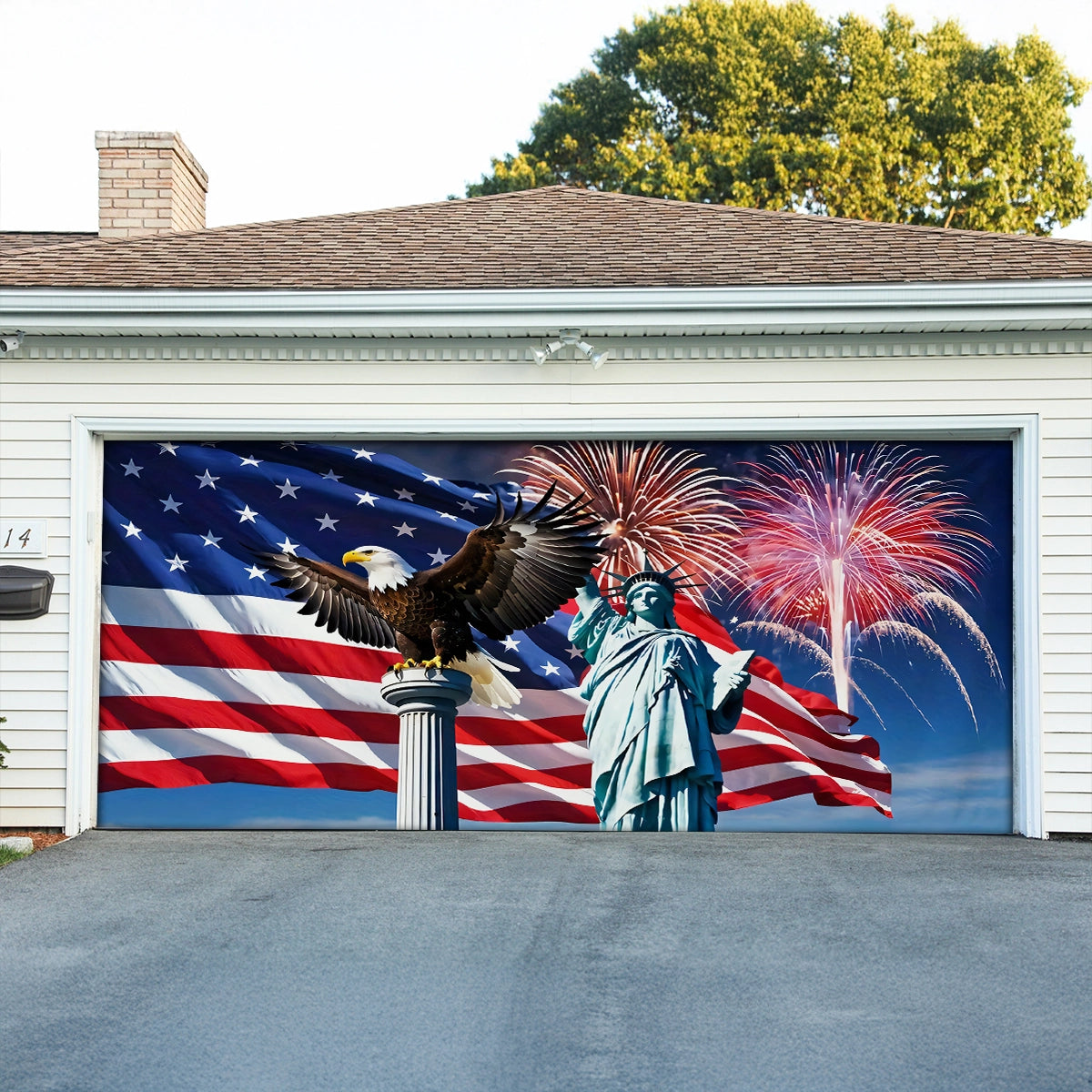Shineful Garage Door Banner Decoration The American Standard