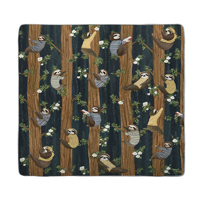 Shineful All Season Quilt 3-Piece Set Sloth Forest Flow