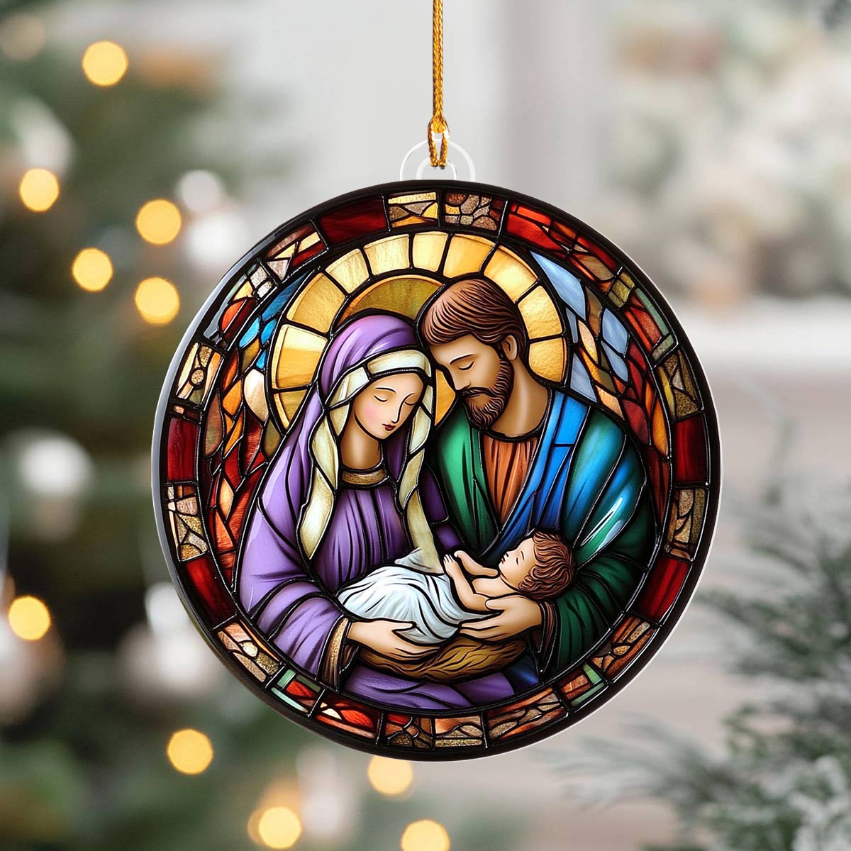 Shineful 2D Acrylic Ornament Nativity Scene