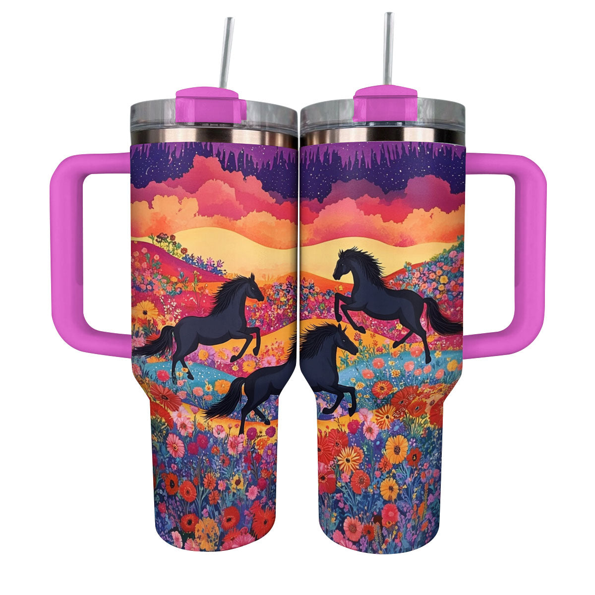 Shineful Tumbler Colorful Horses