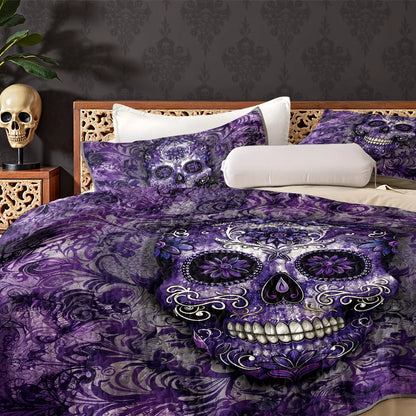 Shineful Quilt 3-Piece Set Gorgeous Mandala Skull