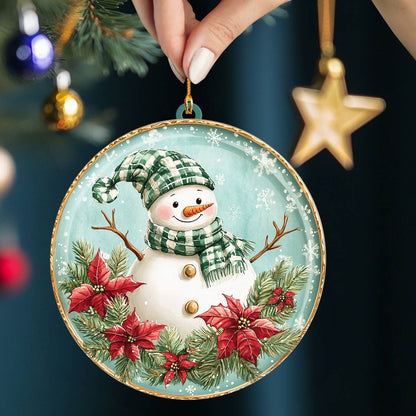 Shineful 2D Acrylic Ornament Frosty Plaid Snowman