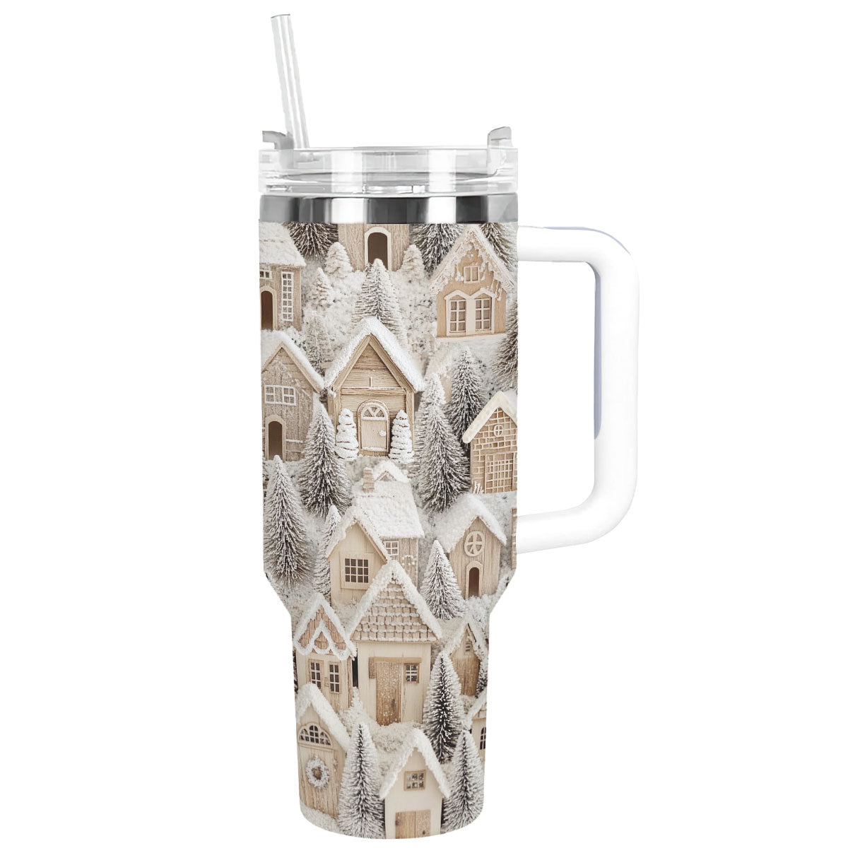 Shineful Glossy Tumbler Snowy Cottage Dreams