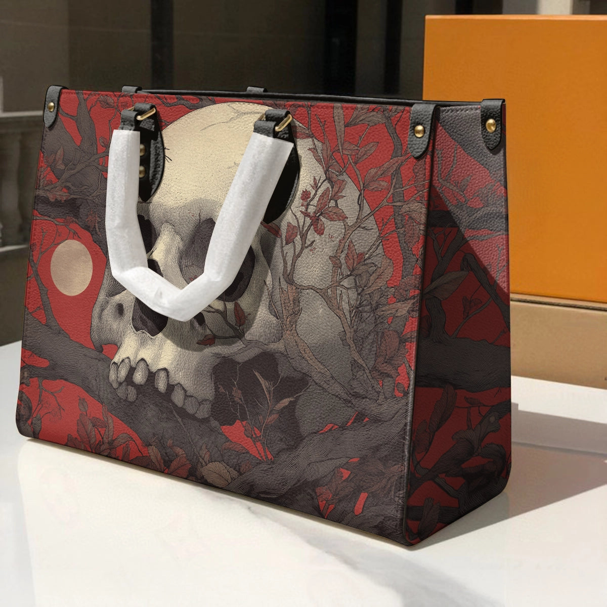 Shineful Leather Bag Crimson Stillness