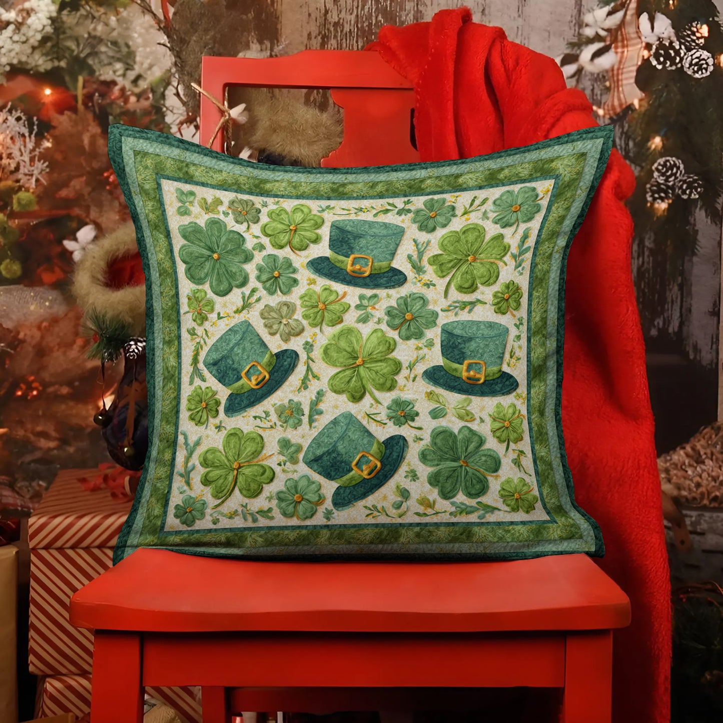 Shineful 2D Print Cushion Cover, Pillowcase, Pillows Covers Lucky Leprechaun