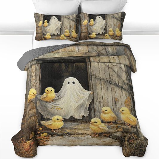 Shineful All Season Quilt 3-Piece Set Trick or Tweet