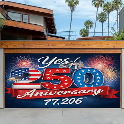 Shineful Garage Door Banner Decoration Yes to the American Story
