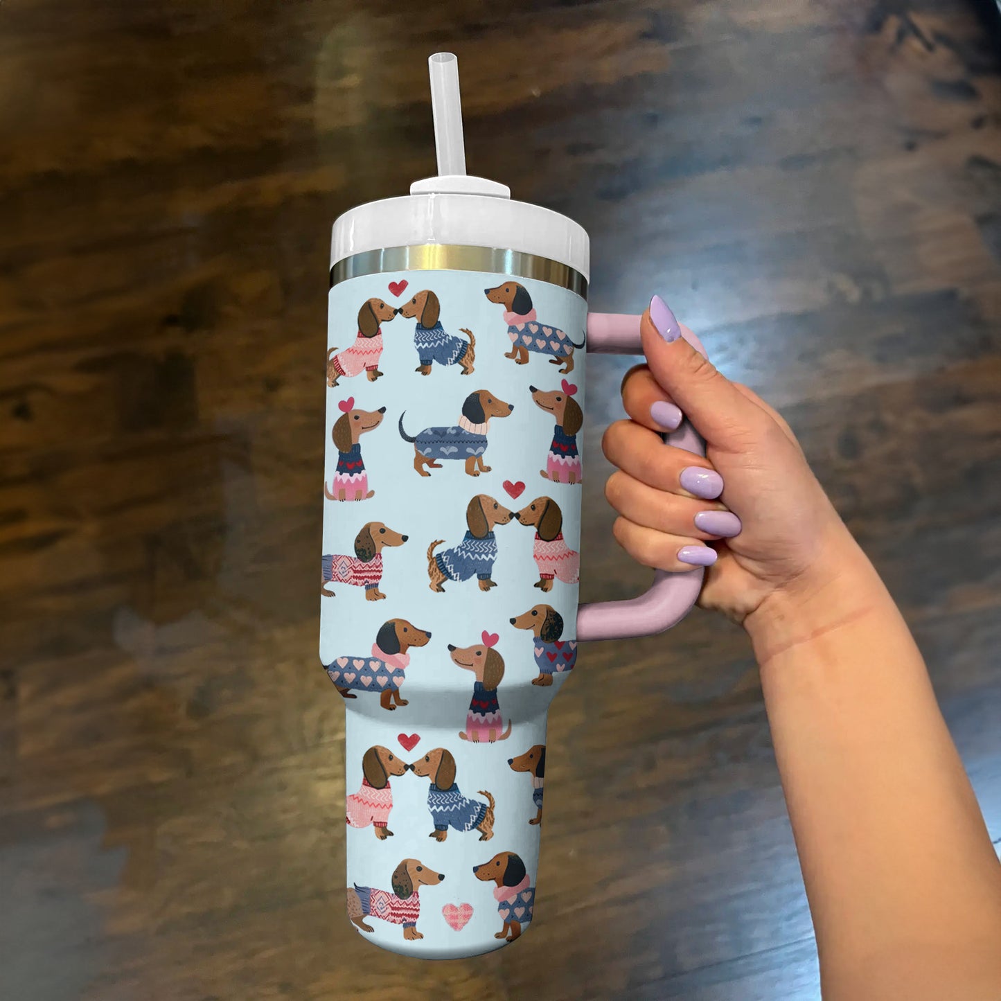 Shineful Tumbler Dachshund Sweater Party