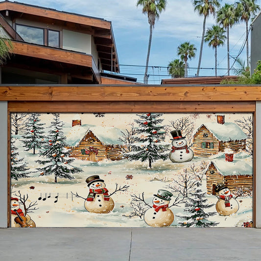 Shineful Garage Door Banner Decoration - Snow Melody