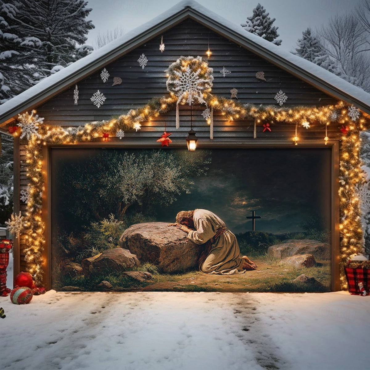 Shineful Garage Door Banner Decoration The Night of Obedience