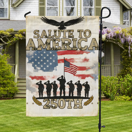 Shineful Gargen Flag 12" x 18" - Salute to America