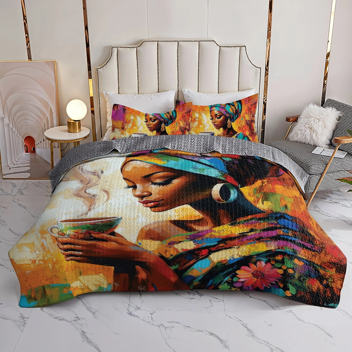 Shineful All Season Quilt 3-Piece Set - Black Women Beauty