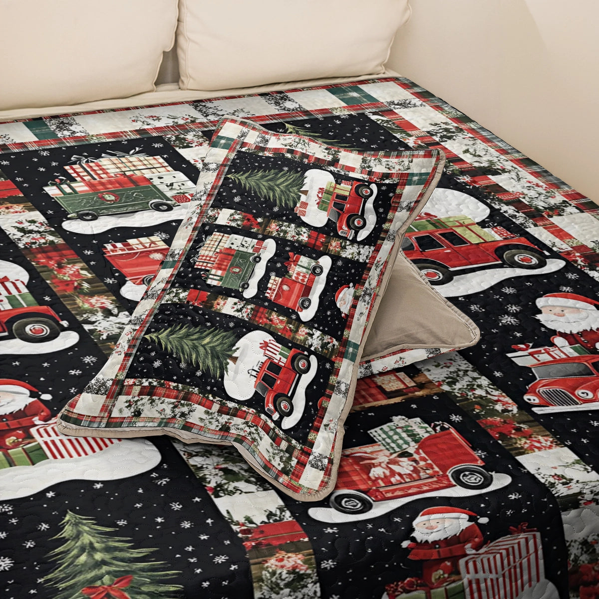 Shineful All Season Quilt 3-Piece Set Santa's Christmas Delivery