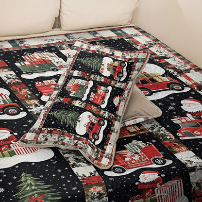 Shineful All Season Quilt 3-Piece Set Santa's Christmas Delivery
