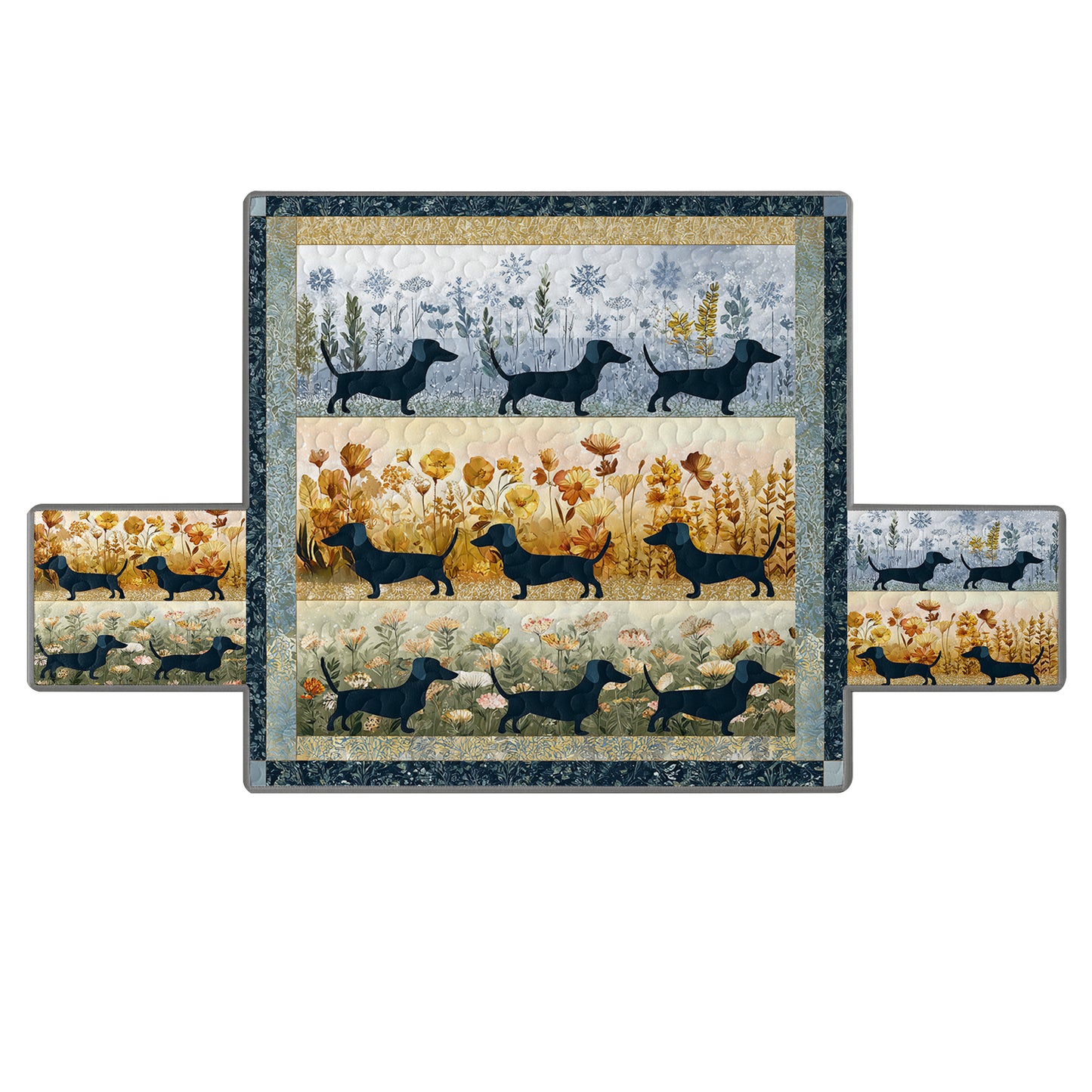 Shineful Sofa Cover Set Dachshund Meadow Quilt