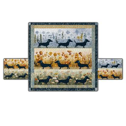Shineful Sofa Cover Set Dachshund Meadow Quilt