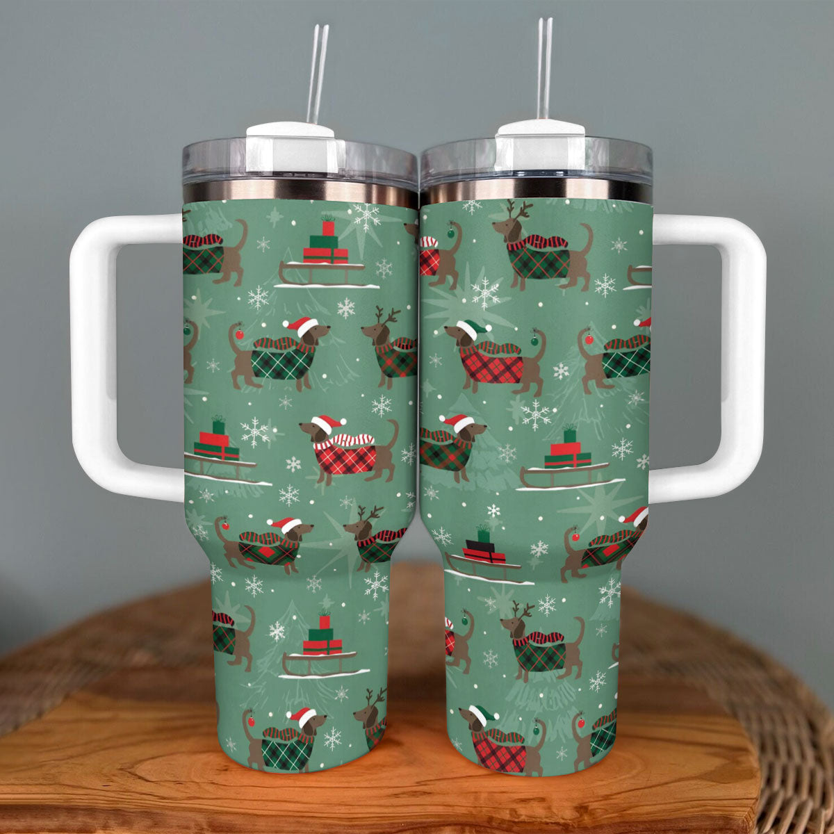 Shineful Tumbler Merry Dachsmas