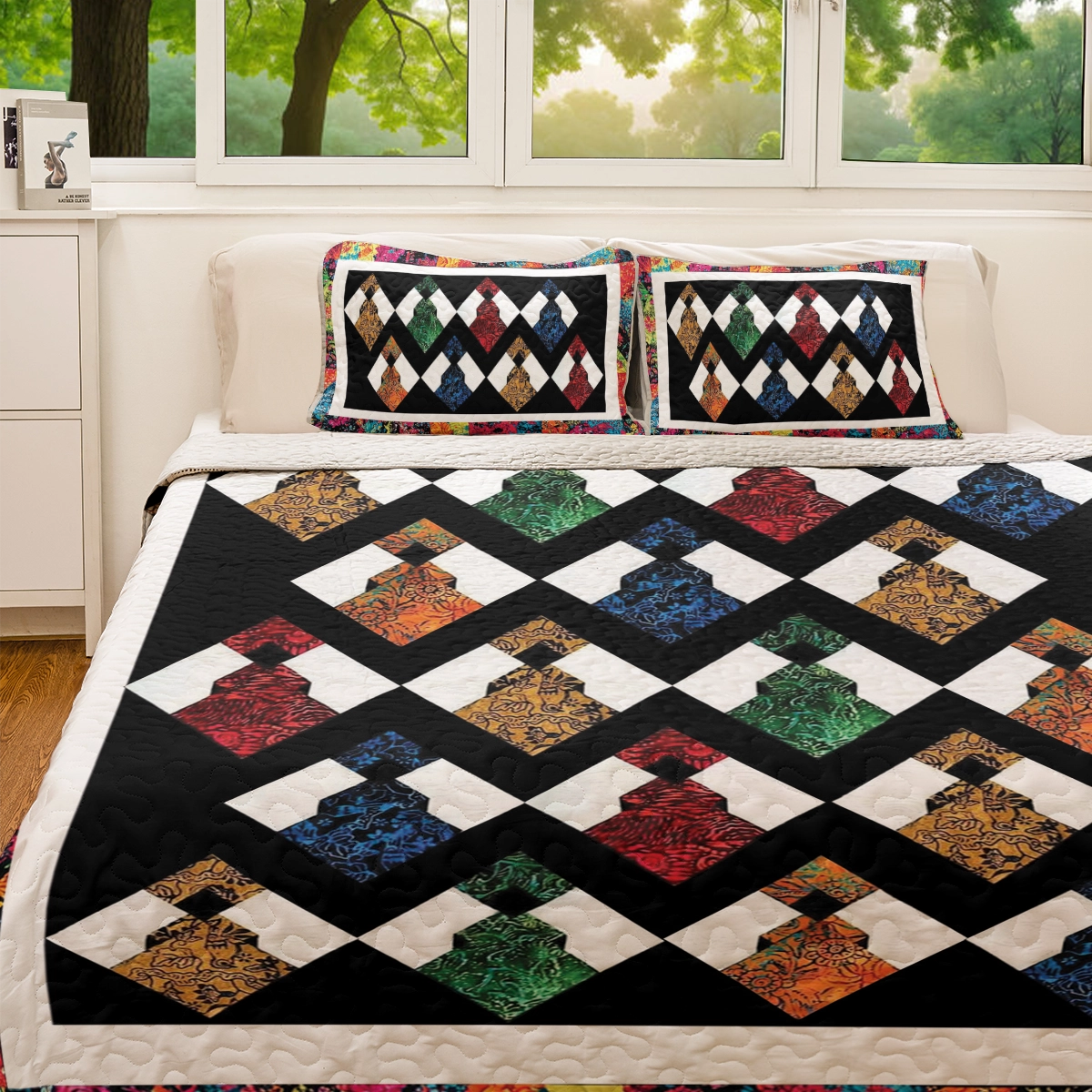 Shineful All Season Quilt 3-Piece Set - Black Women Harmony