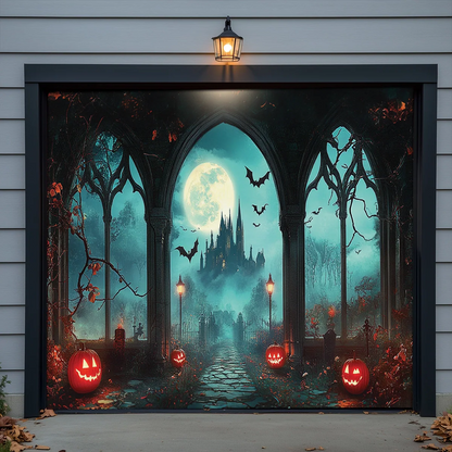 Shineful Garage Door Banner Decoration - Crimson Nightfall