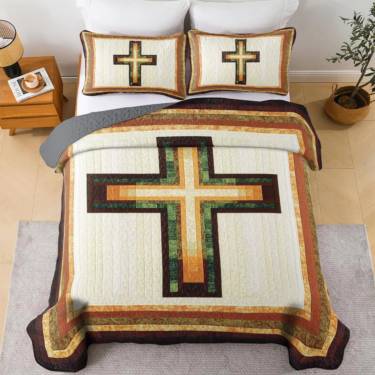 Shineful All Season Quilt 3-Piece Set - God Faith & Comfort