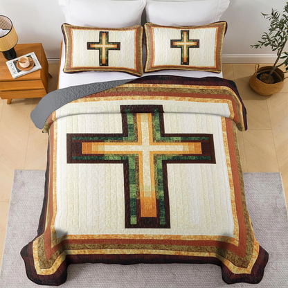 Shineful All Season Quilt 3-Piece Set - God Faith & Comfort