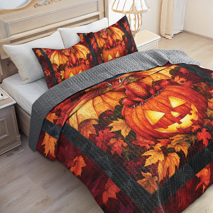 Shineful All Season Quilt 3-Piece Set Autumn Guardian