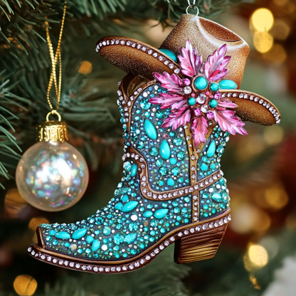 Shineful 2D Acrylic Ornament Enchanting Cowboy Boot