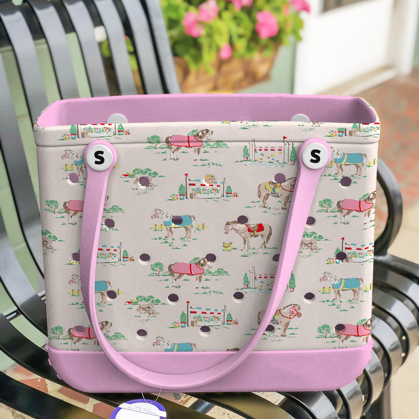 Shineful Beach Bag Horse Racing