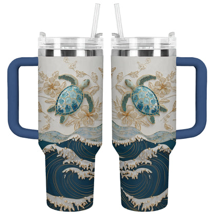 Shineful Tumbler Majesty Tides and Sea Turtles