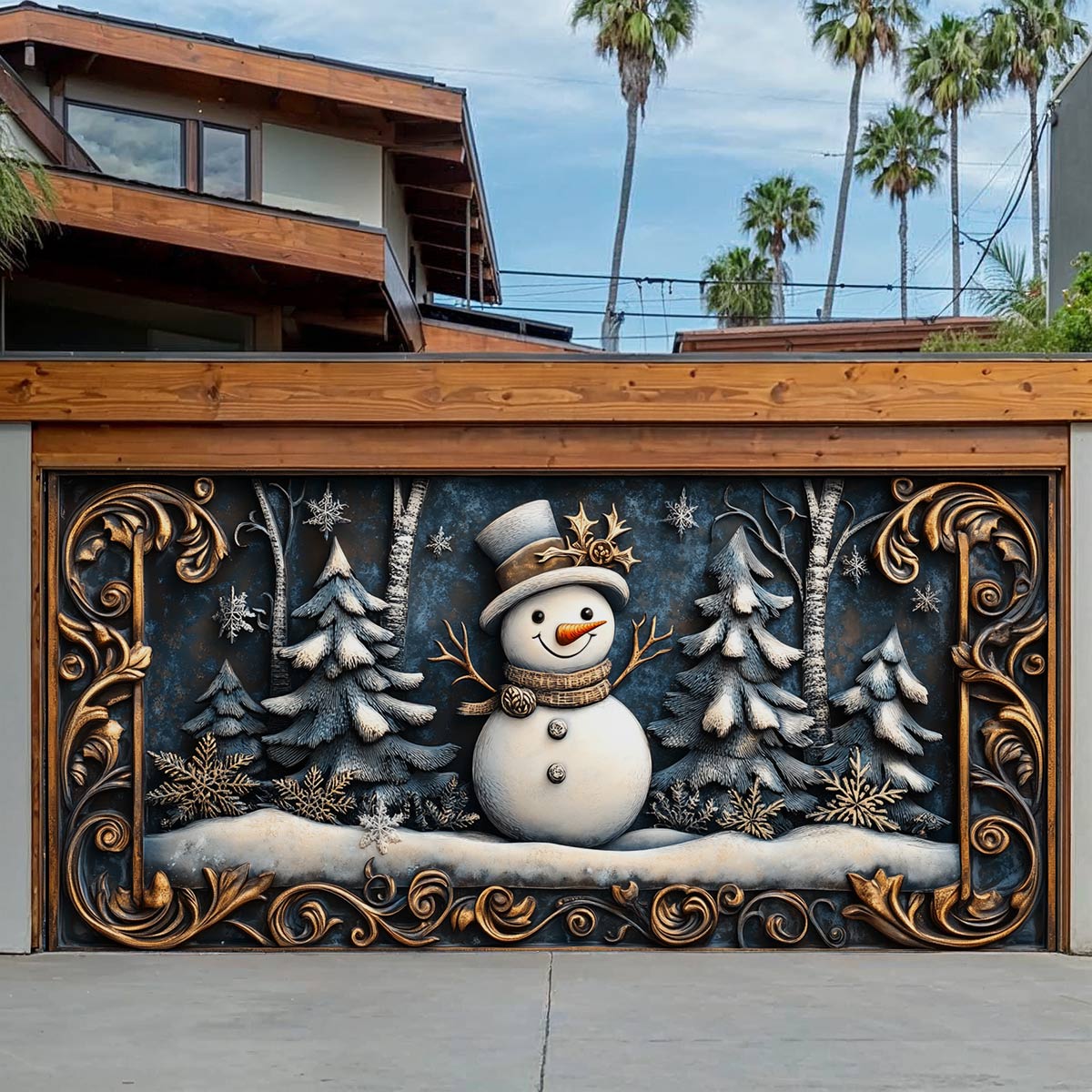 Shineful Garage Door Banner Decoration Winter Magic