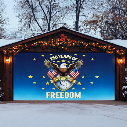 Shineful Garage Door Banner Decoration The Freedom Crest of America