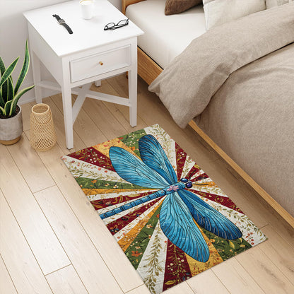 Shineful Dragonfly Bloom Ultra-Thin Non Skid Floor Mat, Kitchen Rugs