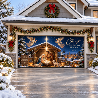 Shineful Bethlehem Star Garage Door Banner Decoration