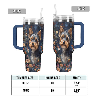 Shineful Tumbler  Enchanted Yorkie Bloom
