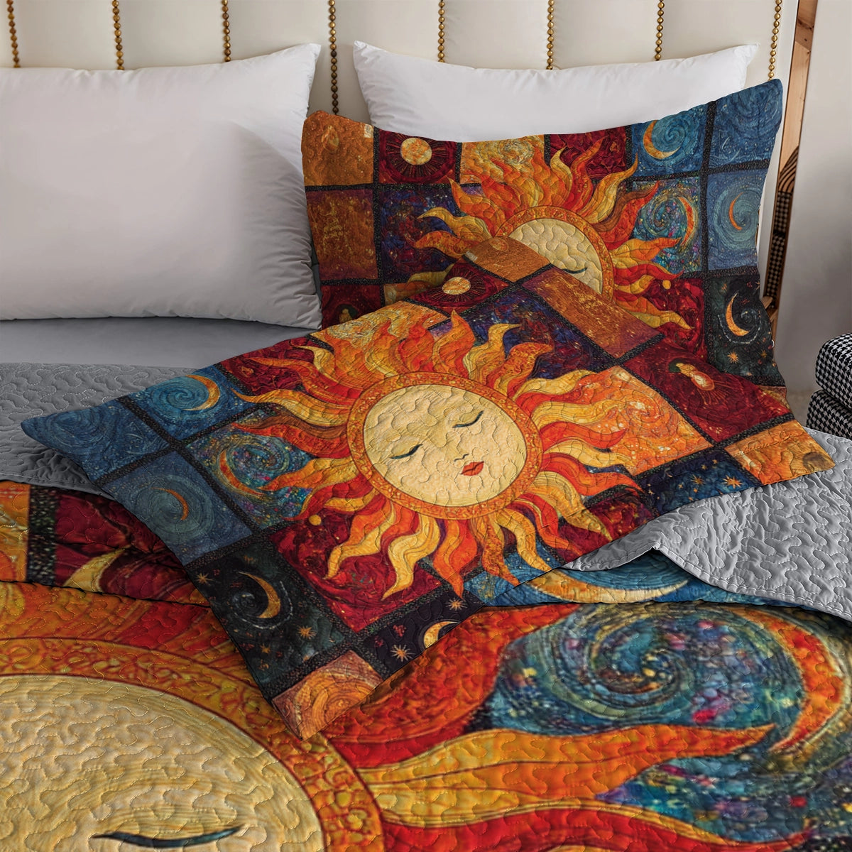 Shineful All Season Quilt 3-Piece Set Hippie Celestial Glow