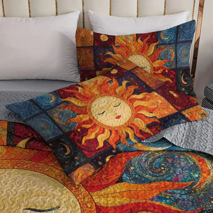 Shineful All Season Quilt 3-Piece Set Hippie Celestial Glow