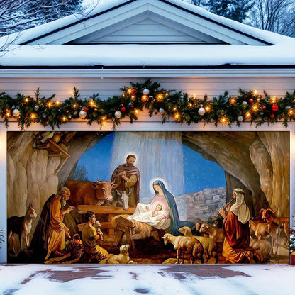 Shineful Garage Door Banner Decoration Graceful Embrace