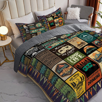 Shineful All Season Quilt 3-Piece Set - Camping Chronicles