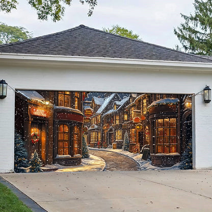 Shineful Garage Door Banner Decoration Literary Lane