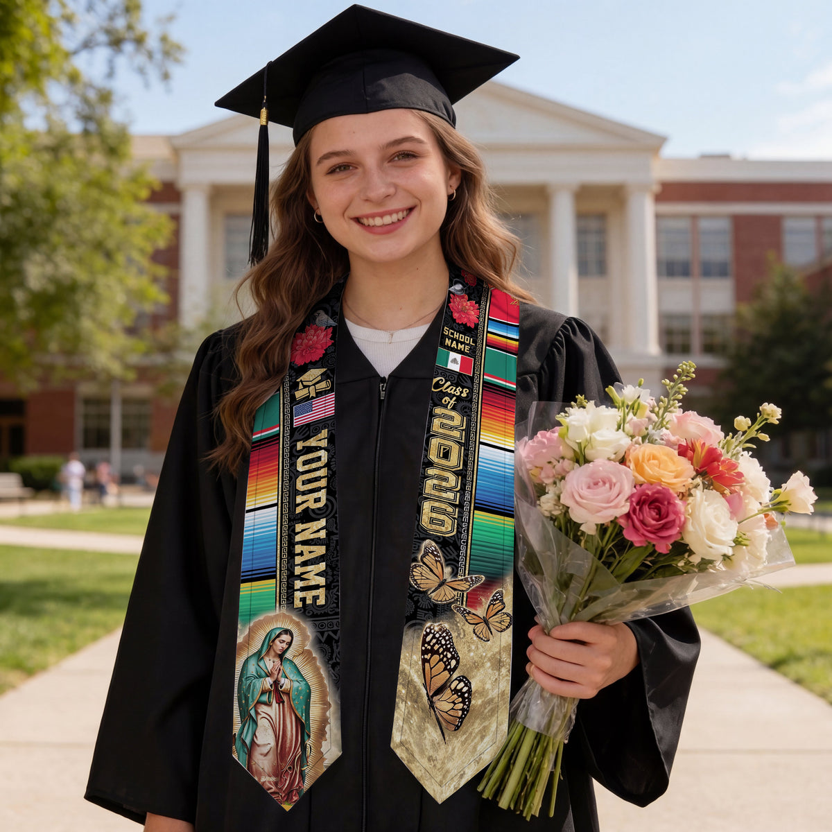 Shineful Graduation Sash Personalized Guadalupe Legacy