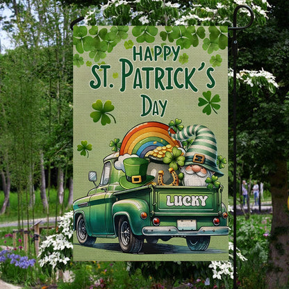 Shineful Gargen Flag 12" x 18" - Shamrock Truck of Luck