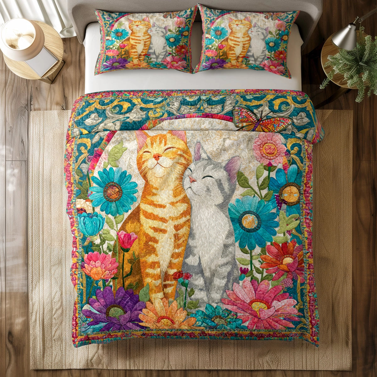Shineful All Season Quilt 3-Piece Set Where Flowers Bloom
