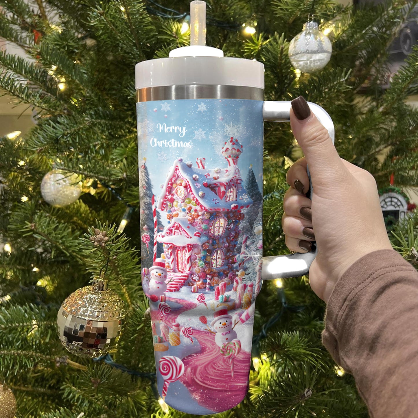 Shineful Tumbler Christmas Candy House