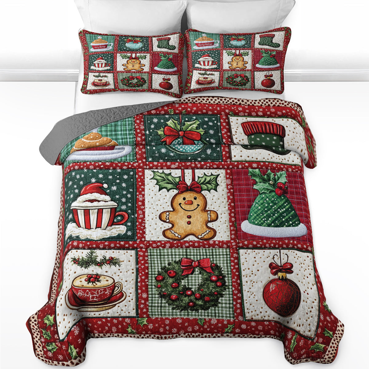 Shineful All Season Quilt 3-Piece Set Christmas Spirit