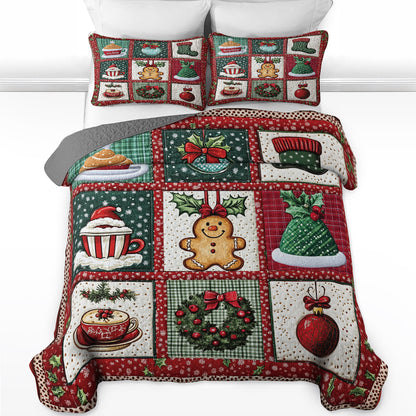 Shineful All Season Quilt 3-Piece Set Christmas Spirit